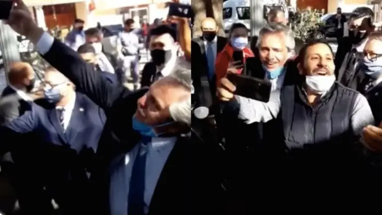 Video, escándalo y, ahora, preocupación: Alberto se sacó selfies con seguidores en La Rioja