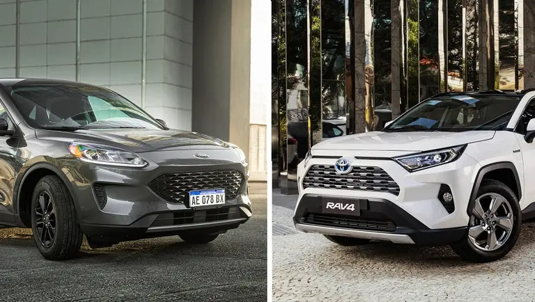 Un motor a nafta y uno eléctrico, para que gastes menos: qué ofrecen Toyota y Ford con sus híbridos, Rav4 y Kuga