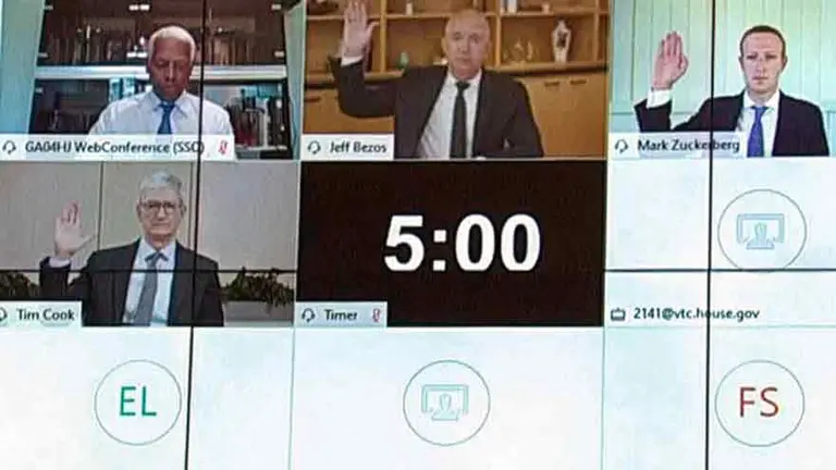 Abuso de posición dominante y amenaza a la privacidad: gigantes tecnológicos son apabullados en audiencia histórica en el Congreso de EE. UU.