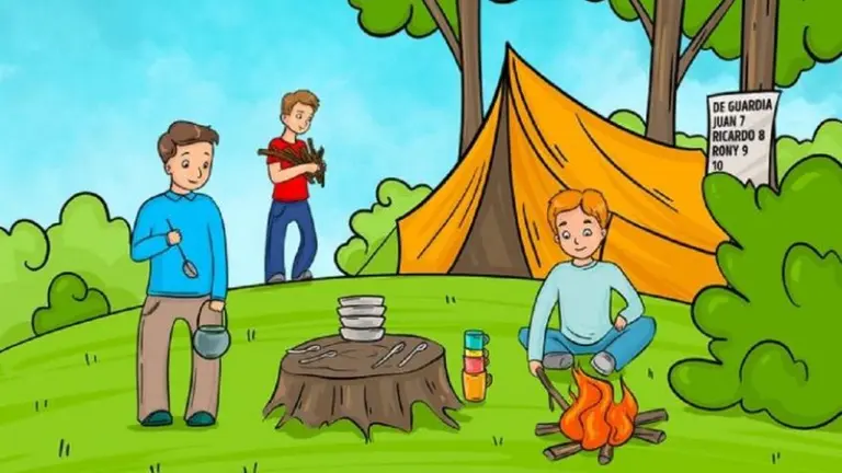Imposible acertijo visual del camping: sólo 1 de cada 5 personas lo resuelve