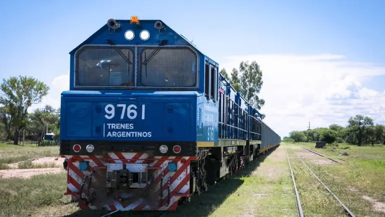 vista de una formación del ferrocarril belgrano cargas que será privatizado