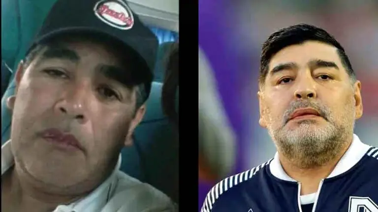 Apareció el "doble" de Diego Maradona en Florencio Varela y las redes estallaron