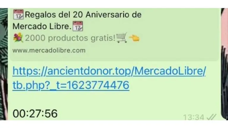 Mercado Libre advirtió sobre una nueva estafa que circula por WhatsApp