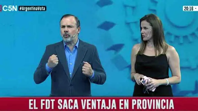 Otro fallido de C5N: Gustavo Sylvestre habló del triunfo del Frente de Todos en la provincia de Buenos Aires