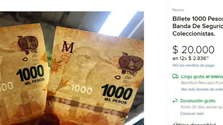 Billetes: por este detalle el de $1.000 podría convertirse en $20.000