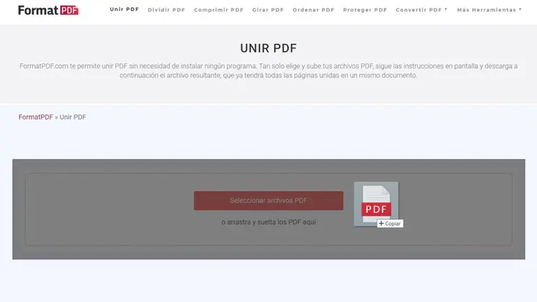 Cómo unir PDF online para juntar varios documentos en uno