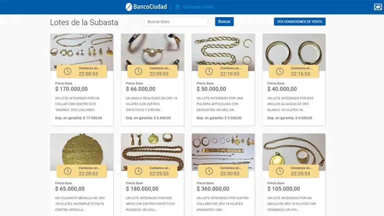 El Banco Ciudad subasta alhajas: cómo participar