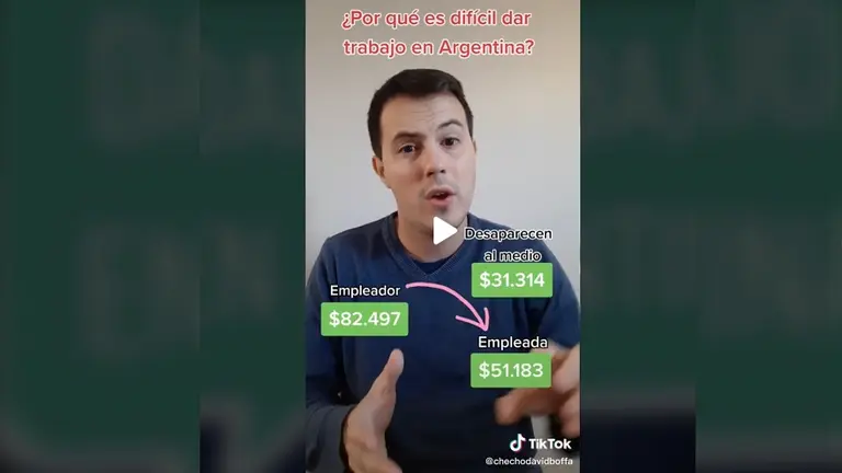 Contó en un video por qué es difícil dar trabajo en blanco en la Argentina: se hizo viral