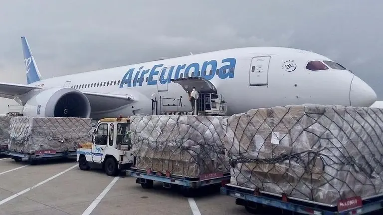 Air Europa realizó el primer vuelo de carga a Latinoamérica gestionado de manera digital