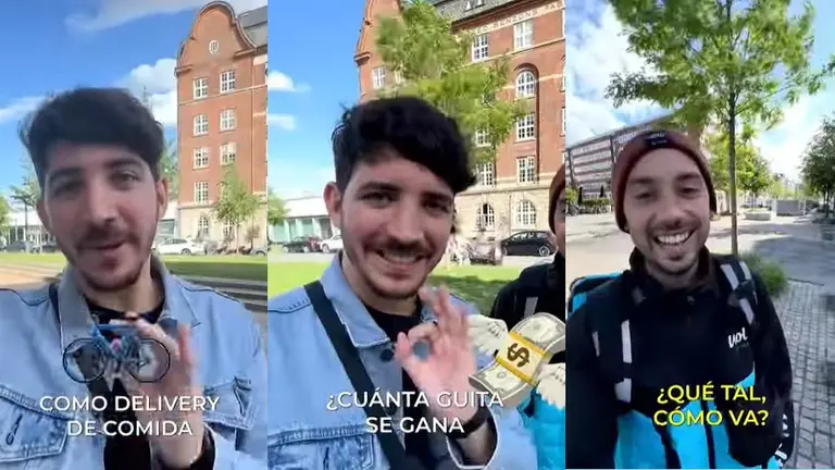 Un argentino reveló la "fortuna" que factura por día como delivery en Dinamarca: explotó en redes