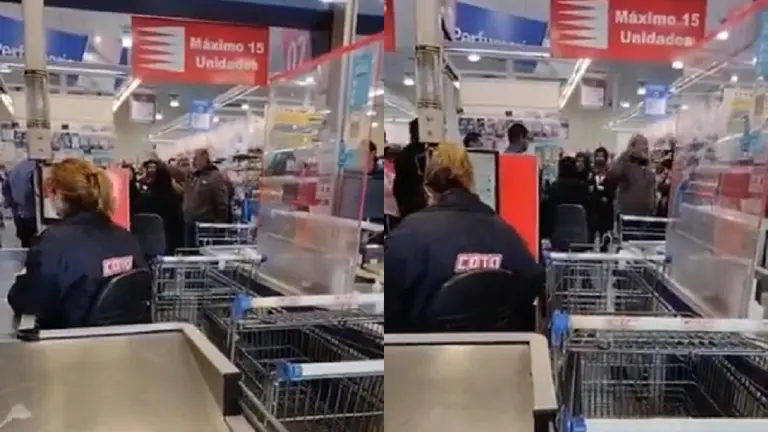 Peligroso antecedente: Raúl Castells tomó un supermercado Coto y aseguró que "es un mensaje para el Gobierno"