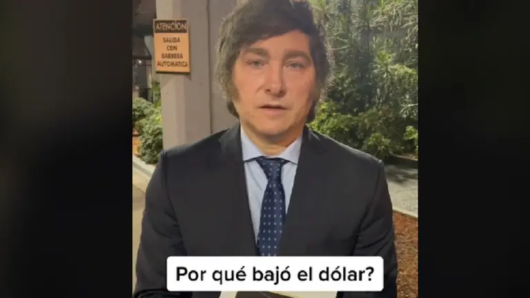 Los 3 razones por las que bajó el dólar blue: Milei lo explicó en un video y se hizo viral