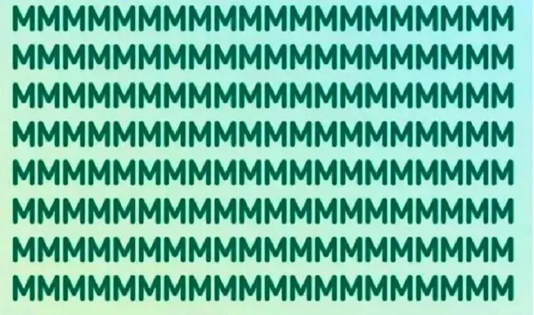 Reto visual: te animás a encontrar la letra N que se esconde entre las M de esta imagen