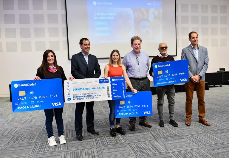 Beneficios con Banco Ciudad y Visa: clientes del Banco Ciudad ganaron viajes a la Copa Mundial de FIFA Qatar 2022