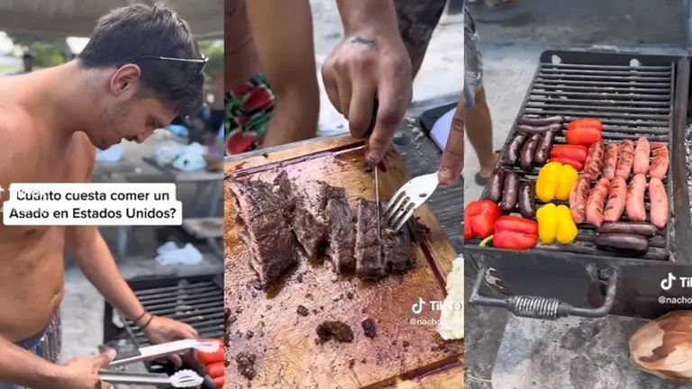Argentino revela cuánto cuesta hacer un asado similar al de acá, pero en Estados Unidos
