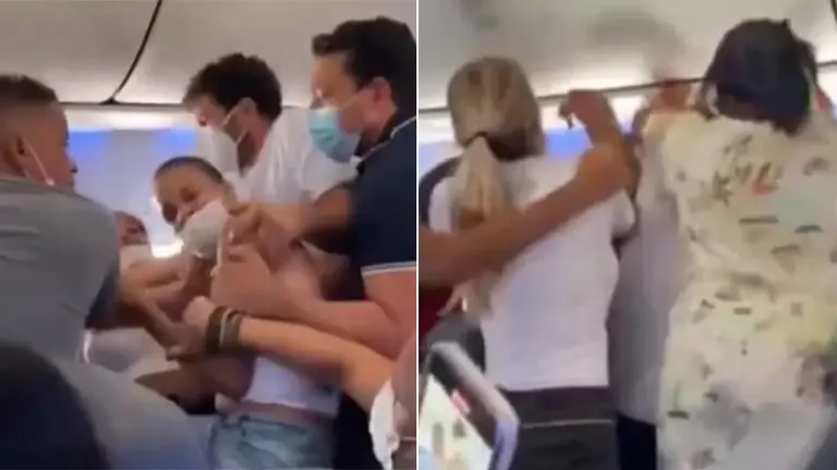 Video | Dos mujeres discutieron por un asiento en un avión y se desató una batalla campal