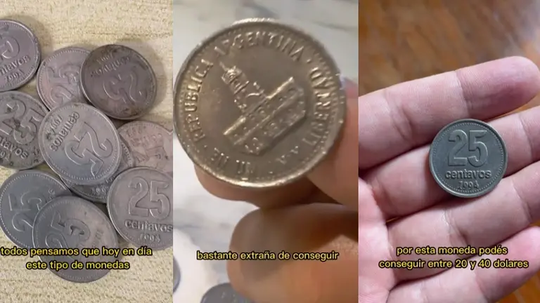 Reveló cuál es la moneda argentina de 25 centavos por la que te pueden pagar hasta 40 dólares