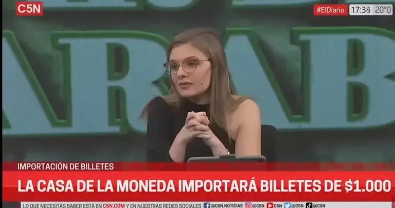 Insólita afirmación en C5N: "Importar billetes, en vez de imprimirlos acá, no genera inflación"