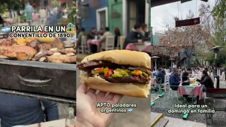 Reveló cuál es la parrilla donde comer asado abundante como si estuvieras en un conventillo de 1890