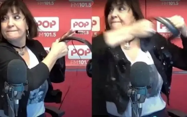 VIDEO| La Negra Vernaci explotó en vivo contra su producción y revoleó sus auriculares: "¡Los odio!"