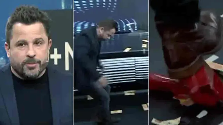 VIDEO |  Martín Tetaz rompió en vivo una máquina de lanzar billetes para mostrar su plan contra la inflación