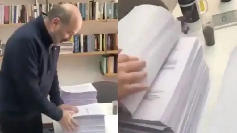 VIDEO | Sturzenegger se filmó junto al DNU de desregulación de la economía de Milei