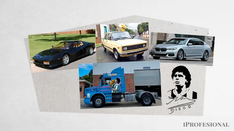Las insólitas historias de los autos de Maradona: de la mítica Ferrari, al que nadie conoció