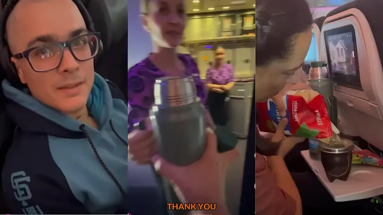 ¿Se puede tomar mate en el avión?: este video viral lo explica