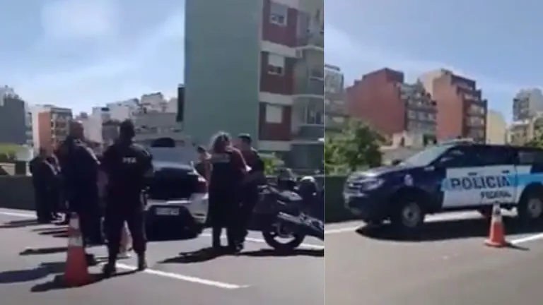 Pánico en la Autopista 25 de Mayo: la policía se tiroteó con delincuentes que viajaban en un auto