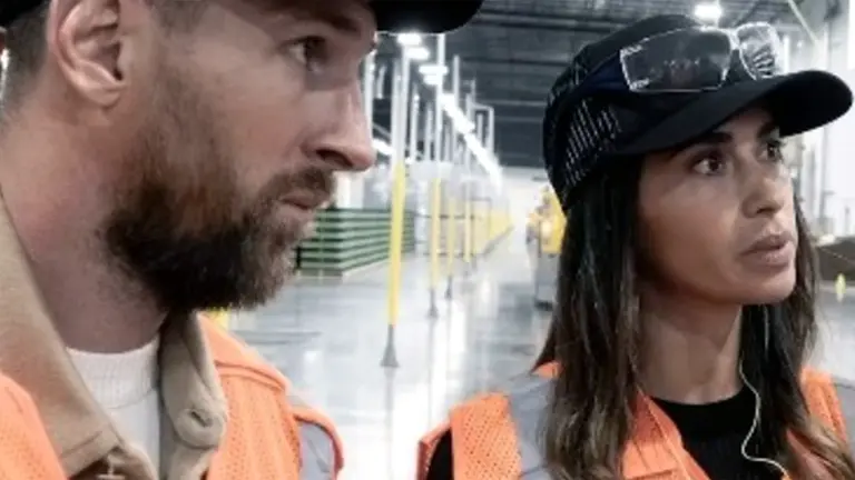 Video: Lionel Messi y Antonela Rocuzzo se vistieron de operarios para anunciar nuevo emprendimiento