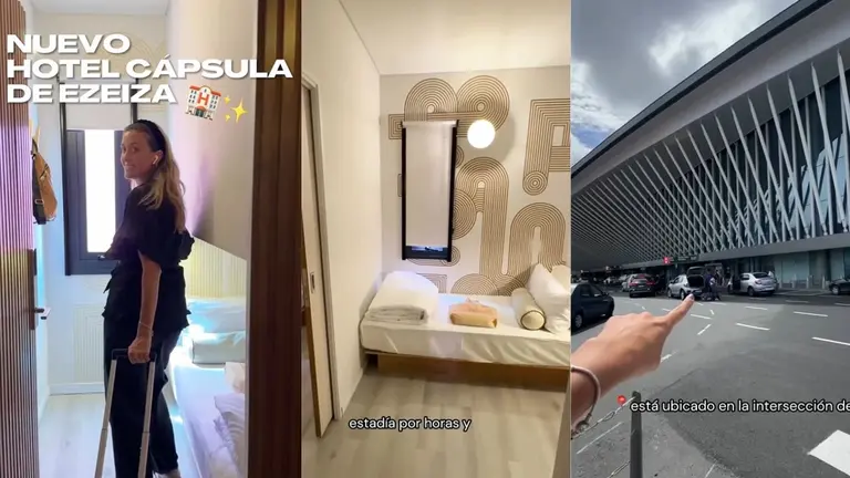 Mostró cómo es el nuevo hotel cápsula dentro del aeropuerto de Ezeiza: cuánto cuesta dormir 3 horas