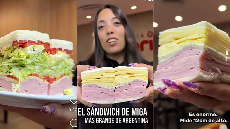 Reveló el lugar en donde sirven el sándwich de miga más grande de Argentina: "Es enorme"