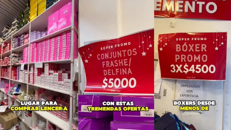 Dónde comprar ropa interior barata de todas las marcas, con conjuntos por $5.000 y boxers por $1.500