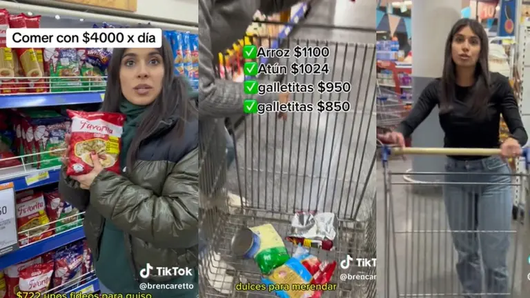 Video: fue al súper y te cuenta si es posible comer con $4.000 diarios, como dice el INDEC
