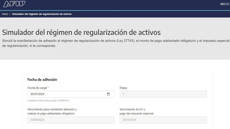 Blanqueo de capitales: la AFIP lanzó un simulador online