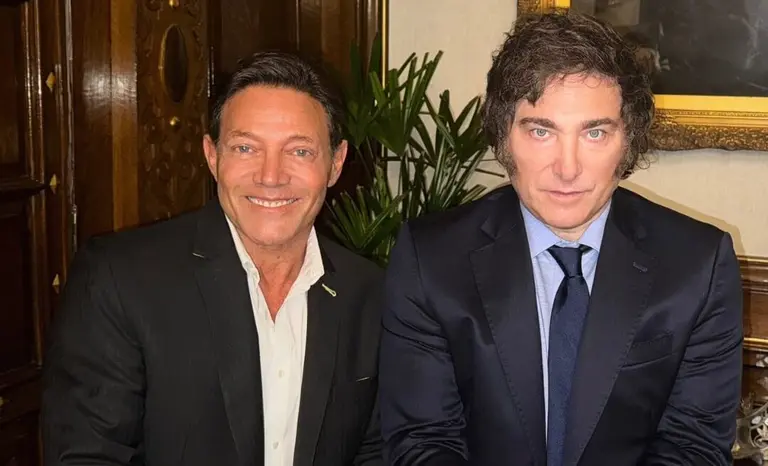 Javier Milei con Jordan Belfort