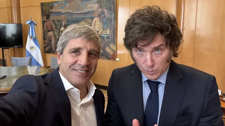 Javier Milei y Luis Caputo celebraron el dato de inflación