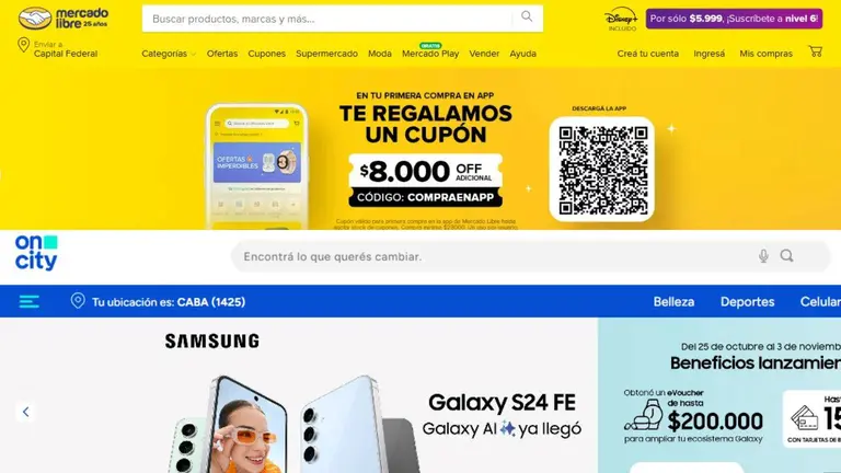 Mercado Libre u On City, dónde conviene comprar