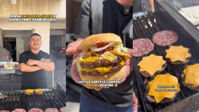 Salió de la cárcel y hoy vende más de 12.000 hamburguesas por mes