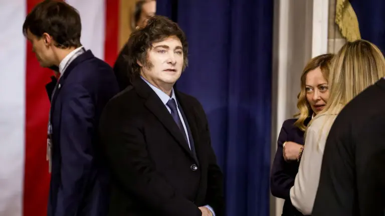 Las fotos de Javier Milei en la asunción de Donald Trump