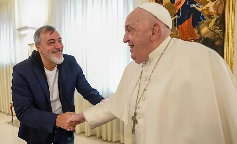 Rodolfo Aguiar con Papa Francisco