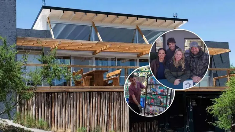 Son argentinos y crearon una Pyme que transforma botellas de plástico en eco-cabañas