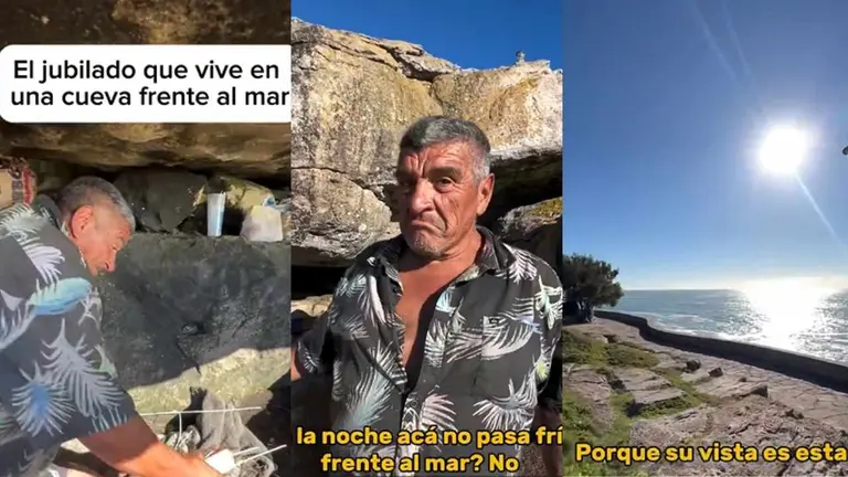 La conmovedora historia del jubilado que vive en una cueva frente al mar