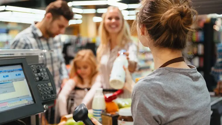 Cajera de supermercado