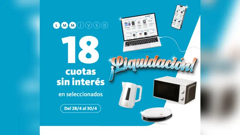 Liquidación en Tienda BNA+: heladeras, lavarropas, aires y TV en 18 cuotas