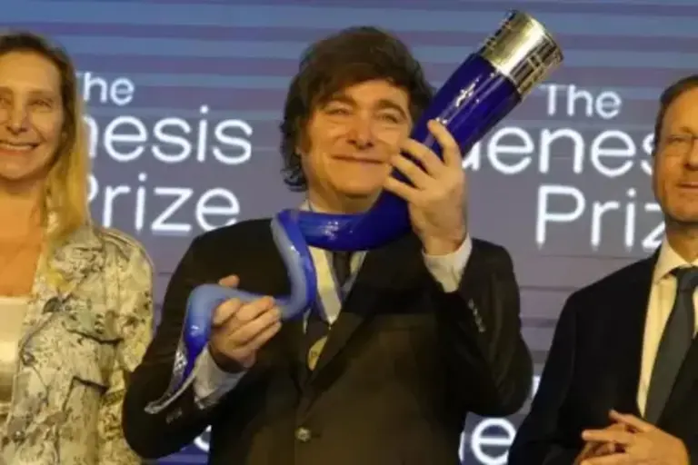javier milei donara el millón de dolares del premio israeli