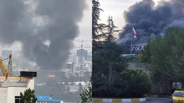 Israel atacó la sede de la TV iraní mientras transmitía en vivo