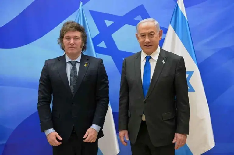 Milei habló con el primer ministro de Israel para transmitirle su apoyo en el conflicto con Irán