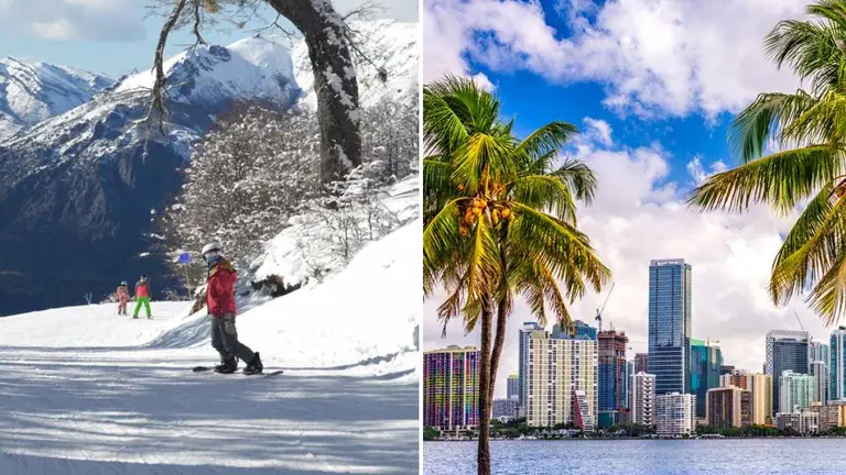 Bariloche o Miami, qué es más barato en vacaciones de invierno