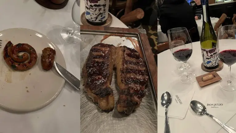 Cuánto sale una cena para dos personas en Don Julio con precios de julio 2025